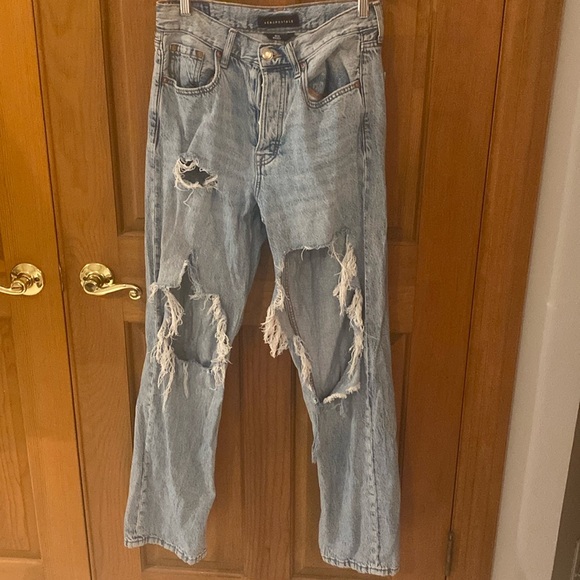Distressed 90’s Baggy Aeropostale Jeans Size 4 - Picture 1 of 5